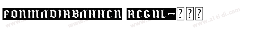 FormaDJRBanner Regul字体转换